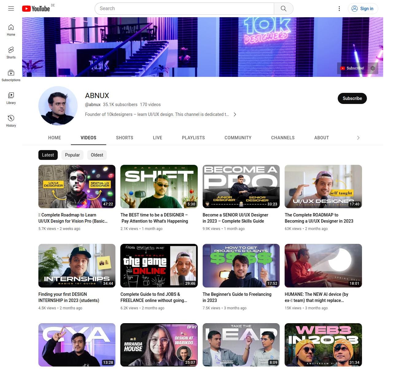 Top 11 Youtube channels to Master UI/ UX/ Product Design for free