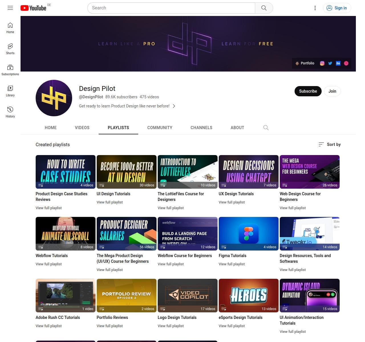 Top 11 Youtube channels to Master UI/ UX/ Product Design for free