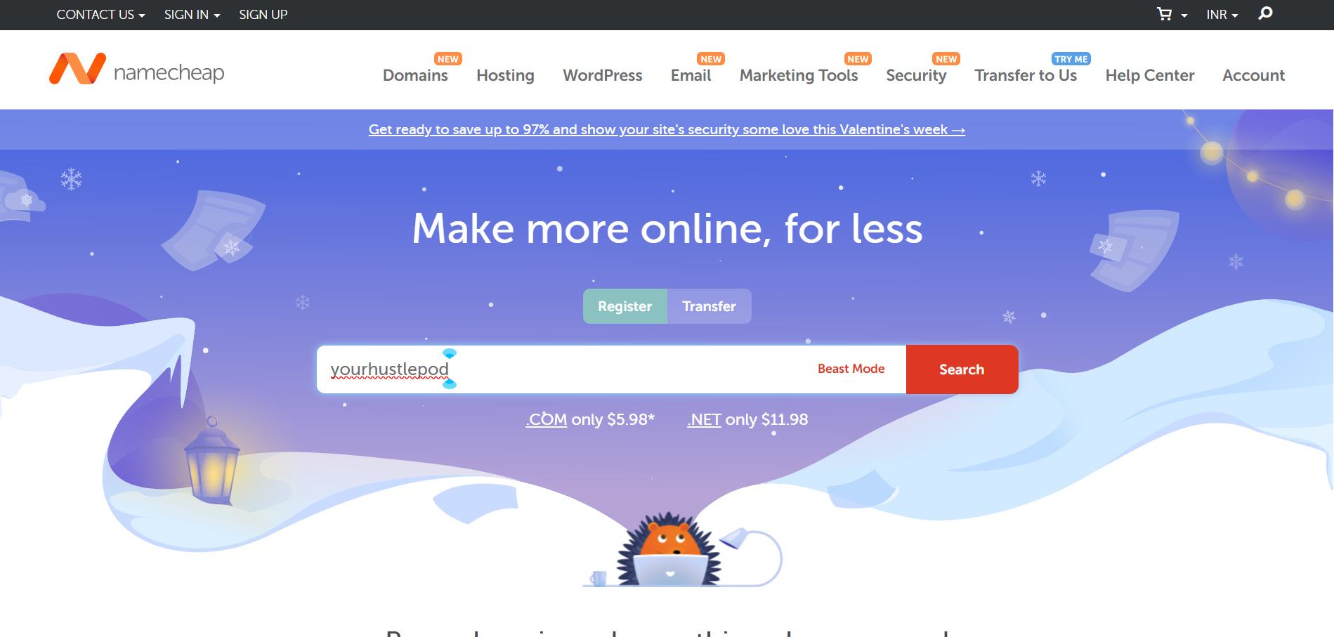 Namecheap domain search