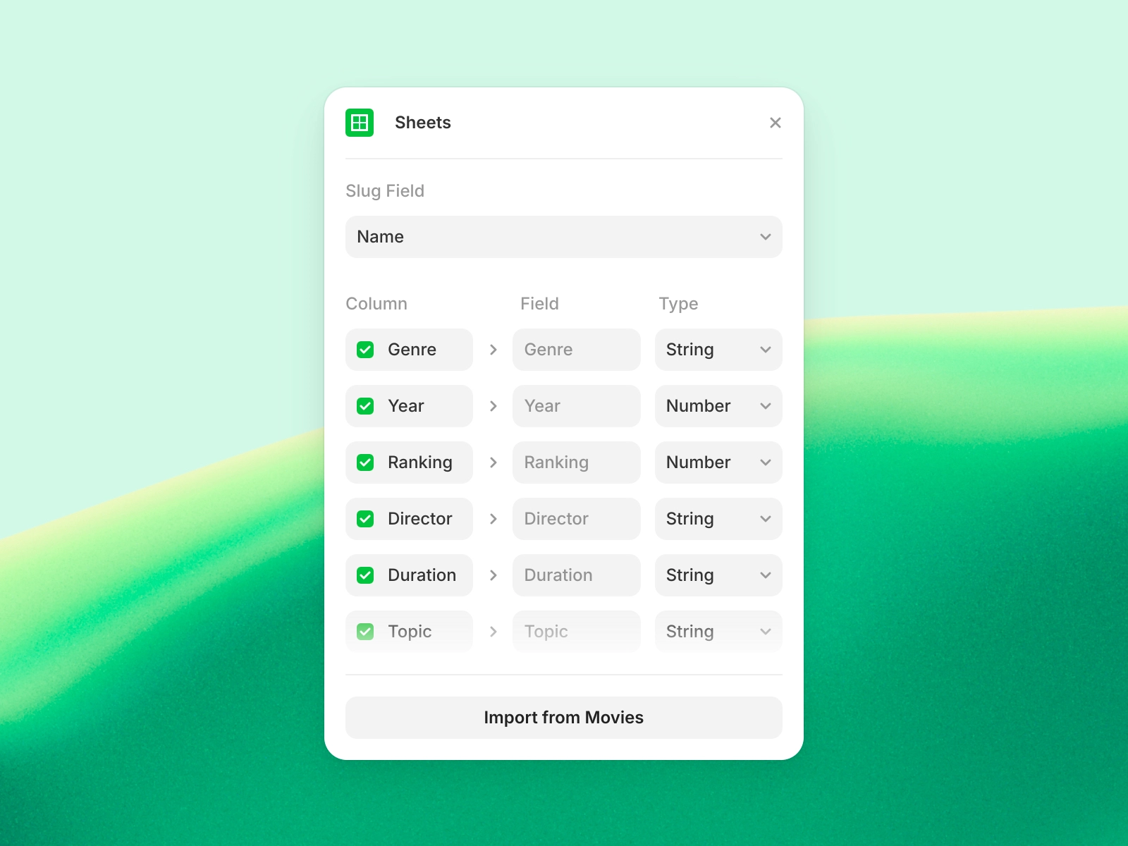 Sync google sheets with Framer CMS