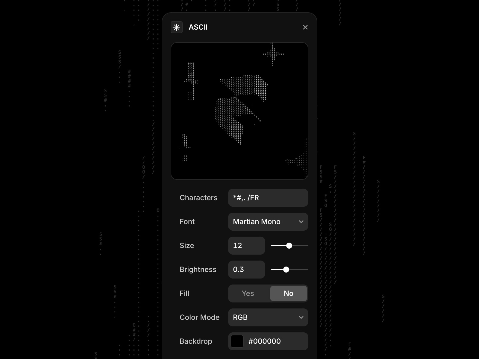 Convert image to ASCII art in framer