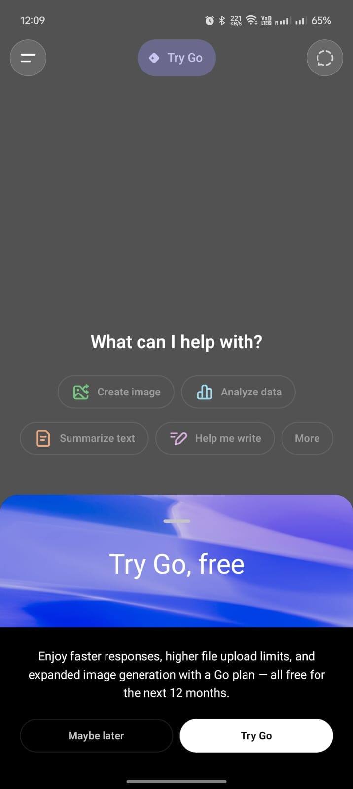 ChatGPT GO promotional Banner