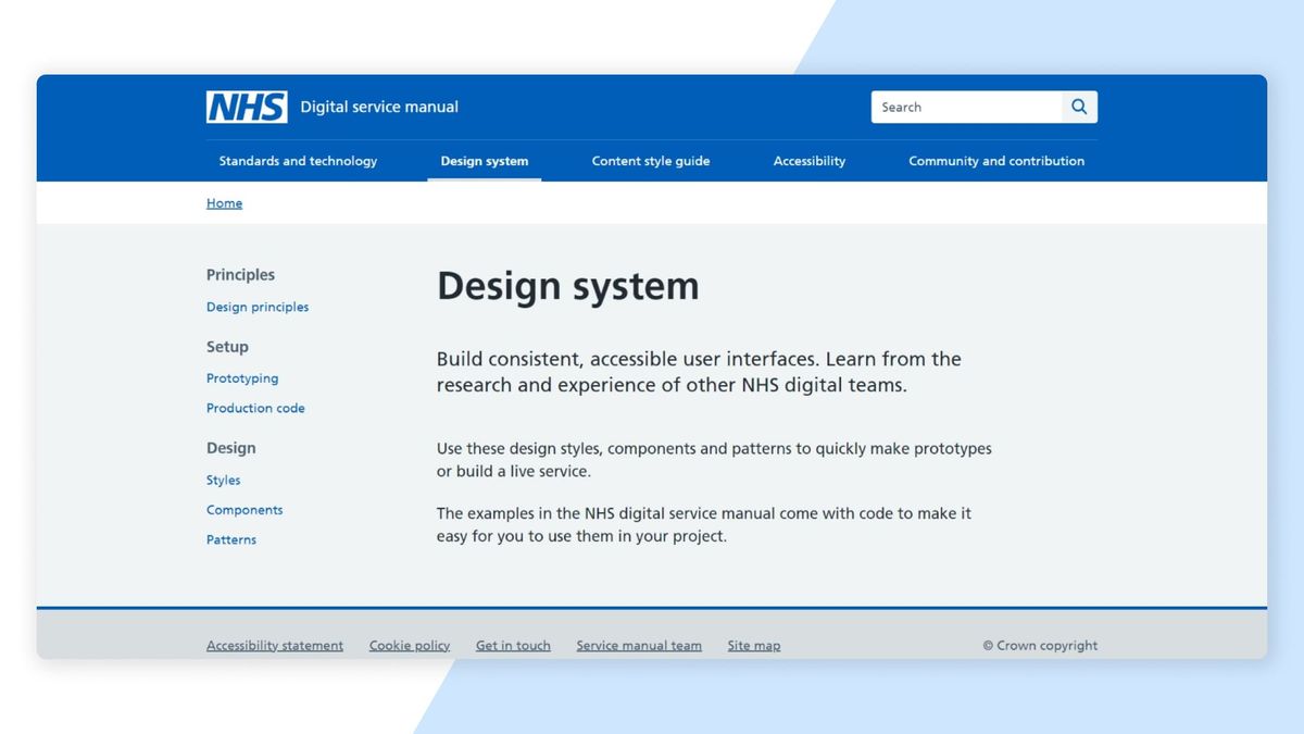 UK's NHS Digital Service Manual Design System
