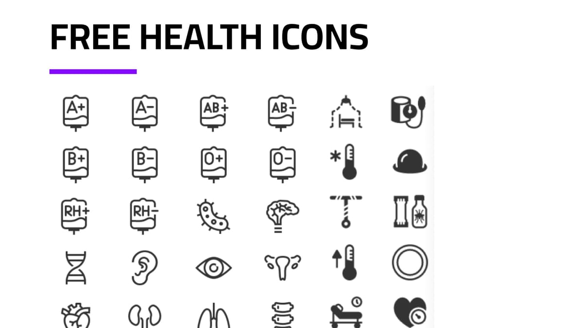 Free & open source health icons