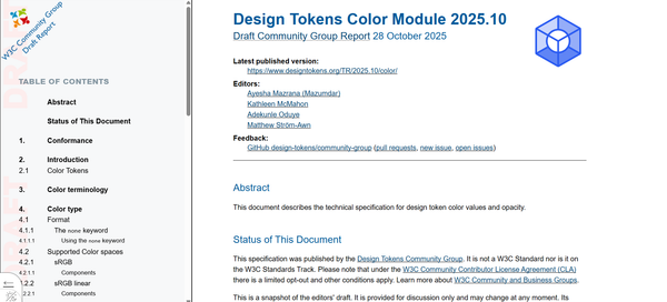 Design Tokens Specification Reaches First Stable Version with W3C ...