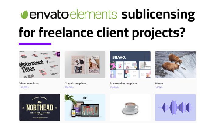 Envato element licensing for freelance projects.
