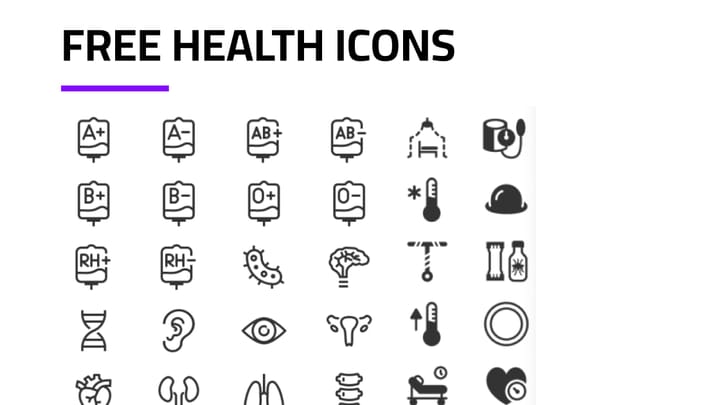 Free & open source health icons