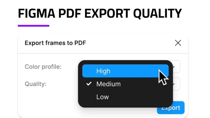 Figma image & PDF export quality selector [NEW]