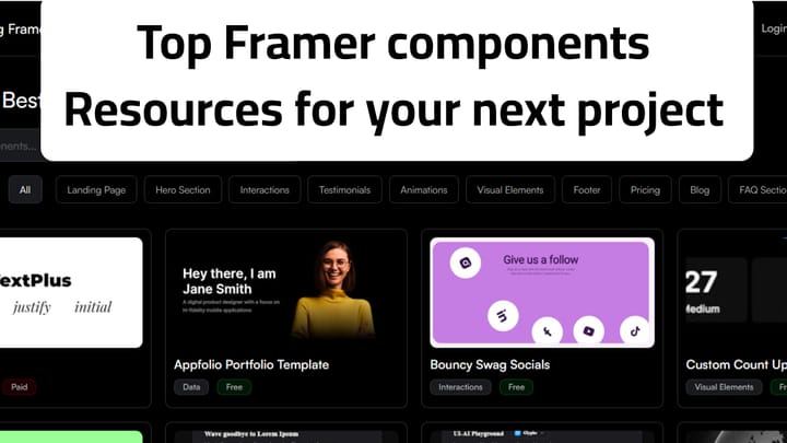 Must-Have Resources to Build Stunning Framer Websites & portfolios