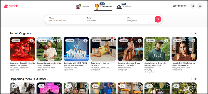 More than just BNB : Airbnb 2025 Summer Release Introducing Services, Experiences, and a Supercharged App